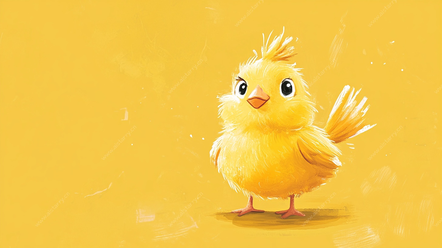 可爱小黄鸡插画
