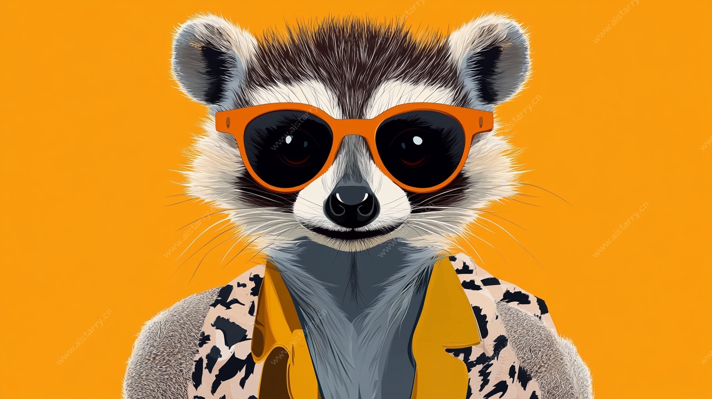 时尚浣熊酷炫登场