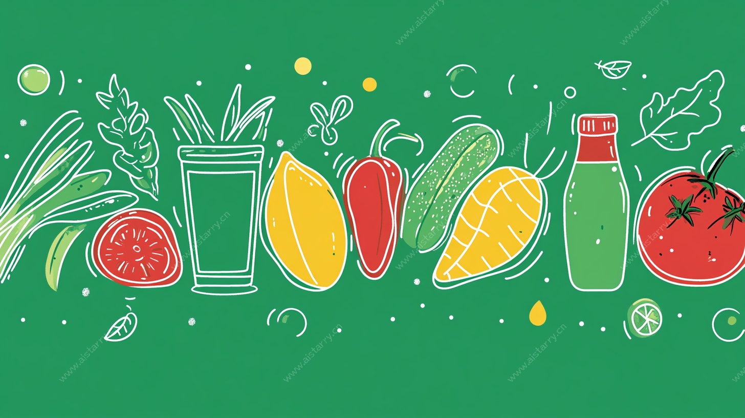 清新蔬菜插画图