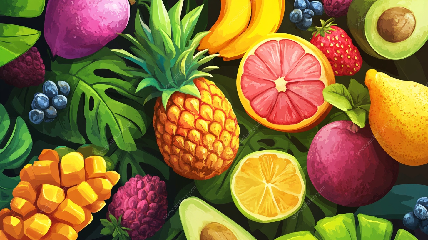 缤纷水果插画盛宴