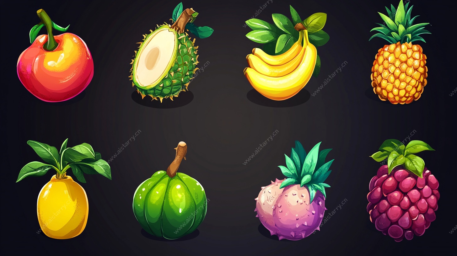 多彩水果插画集合