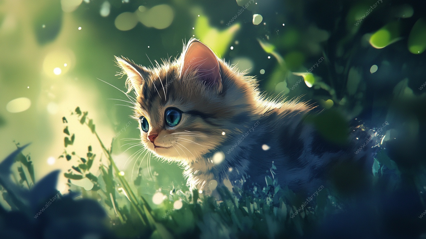 林间萌猫 梦幻光影时刻