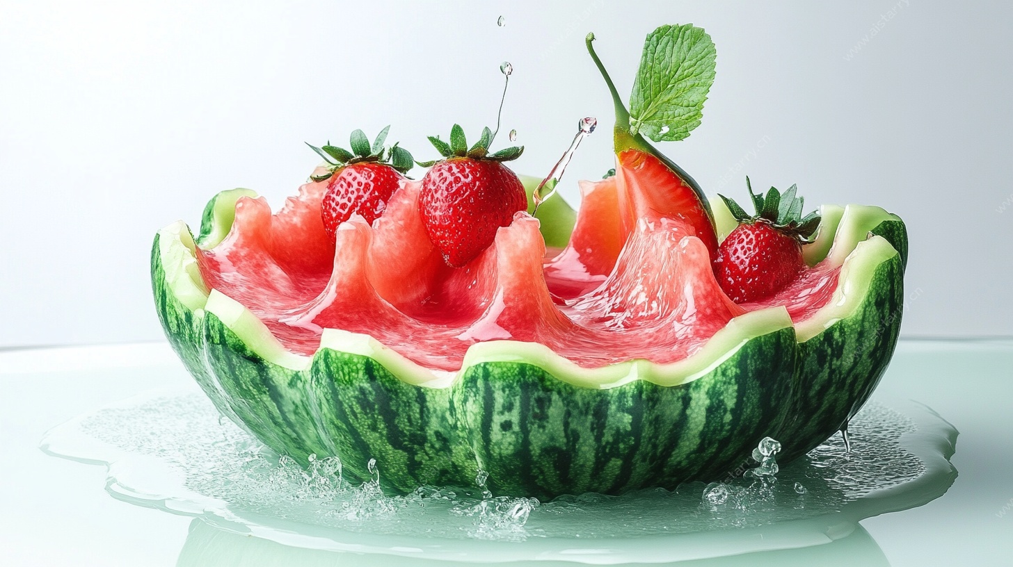 西瓜草莓创意水果拼盘