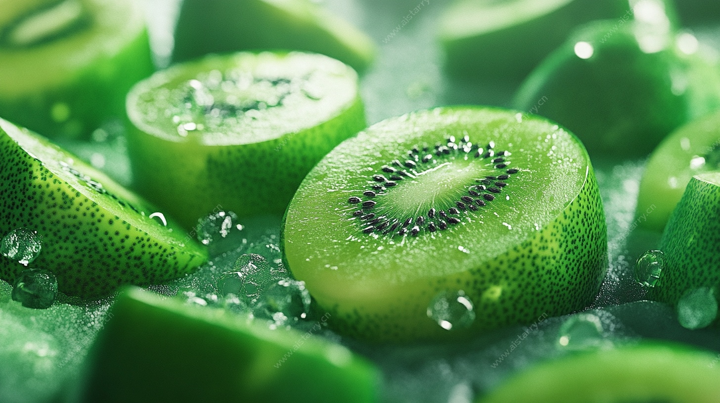 切片猕猴桃的清新画面