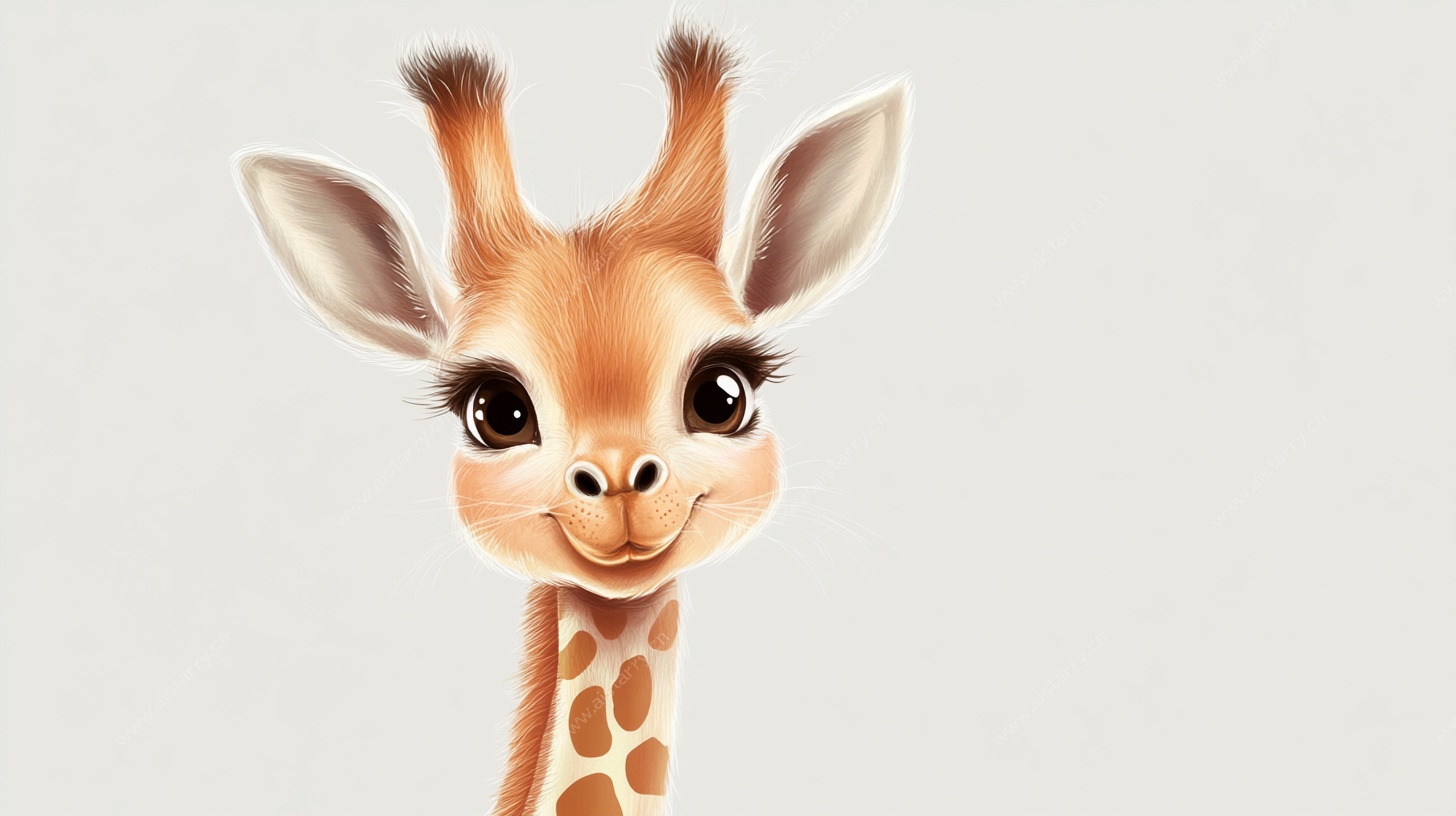 可爱长颈鹿萌趣头像