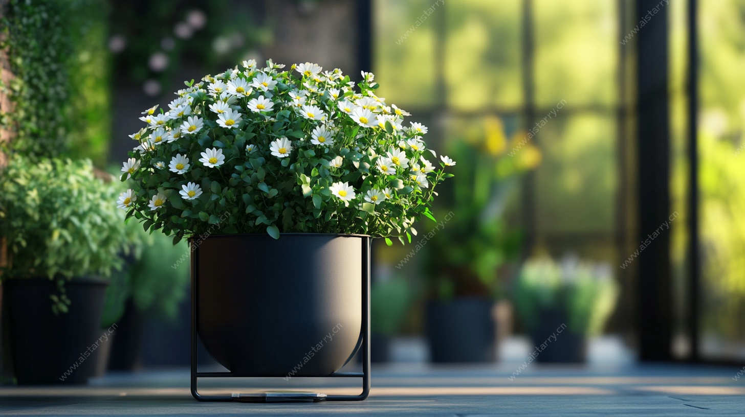 盆栽雏菊 室内清新小景