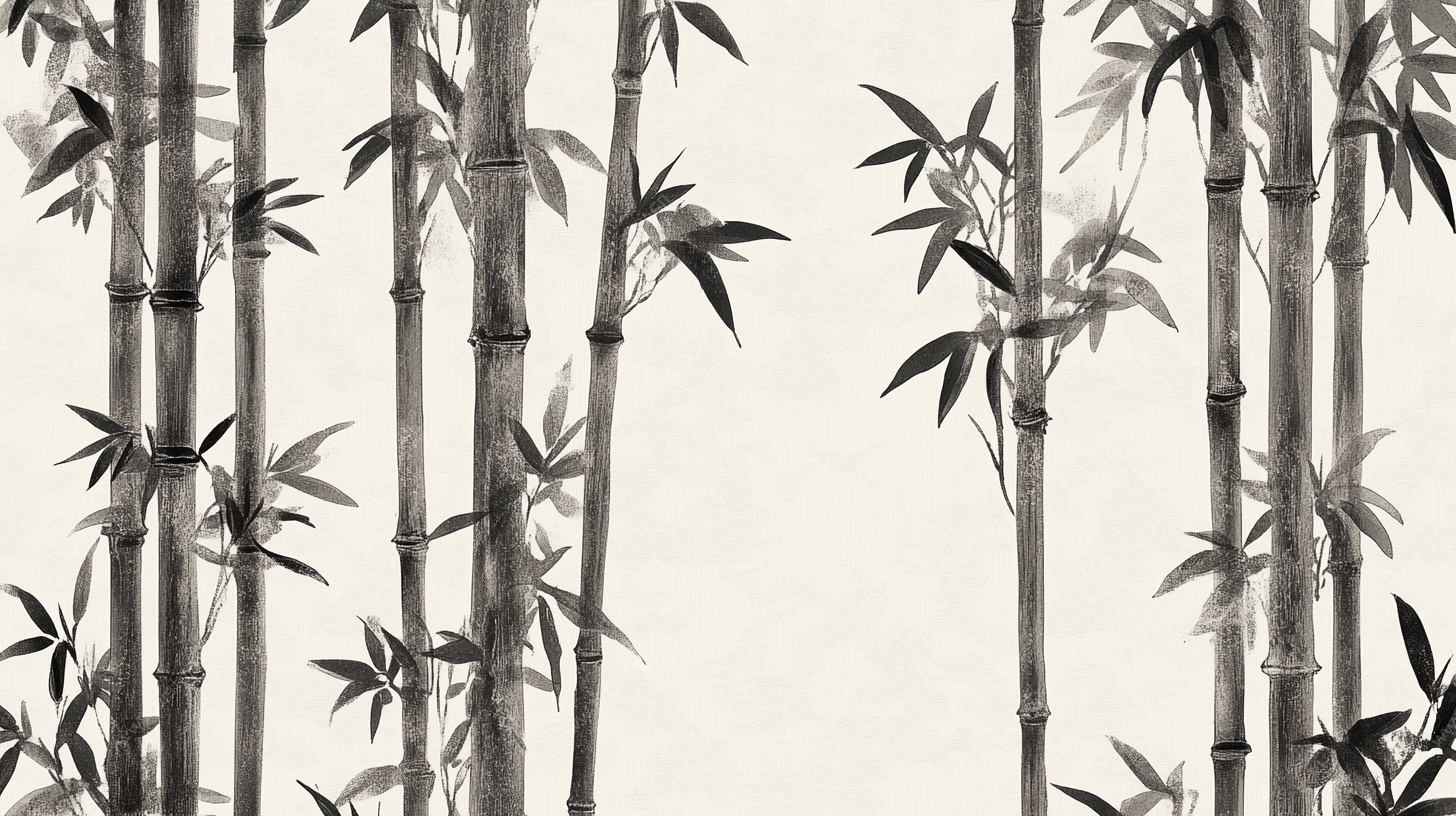 水墨竹林图