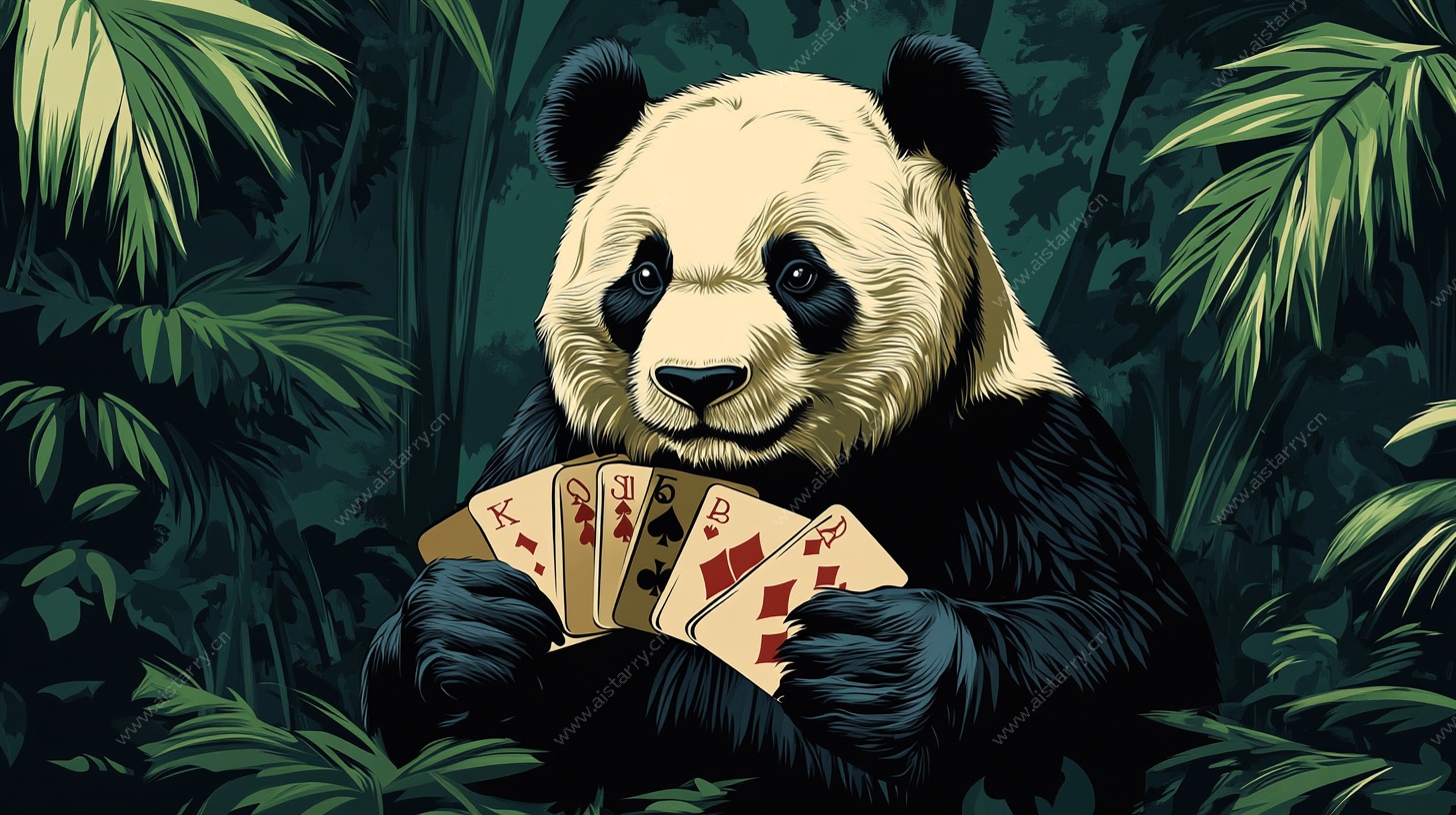 熊猫玩牌 丛林中的趣味一刻