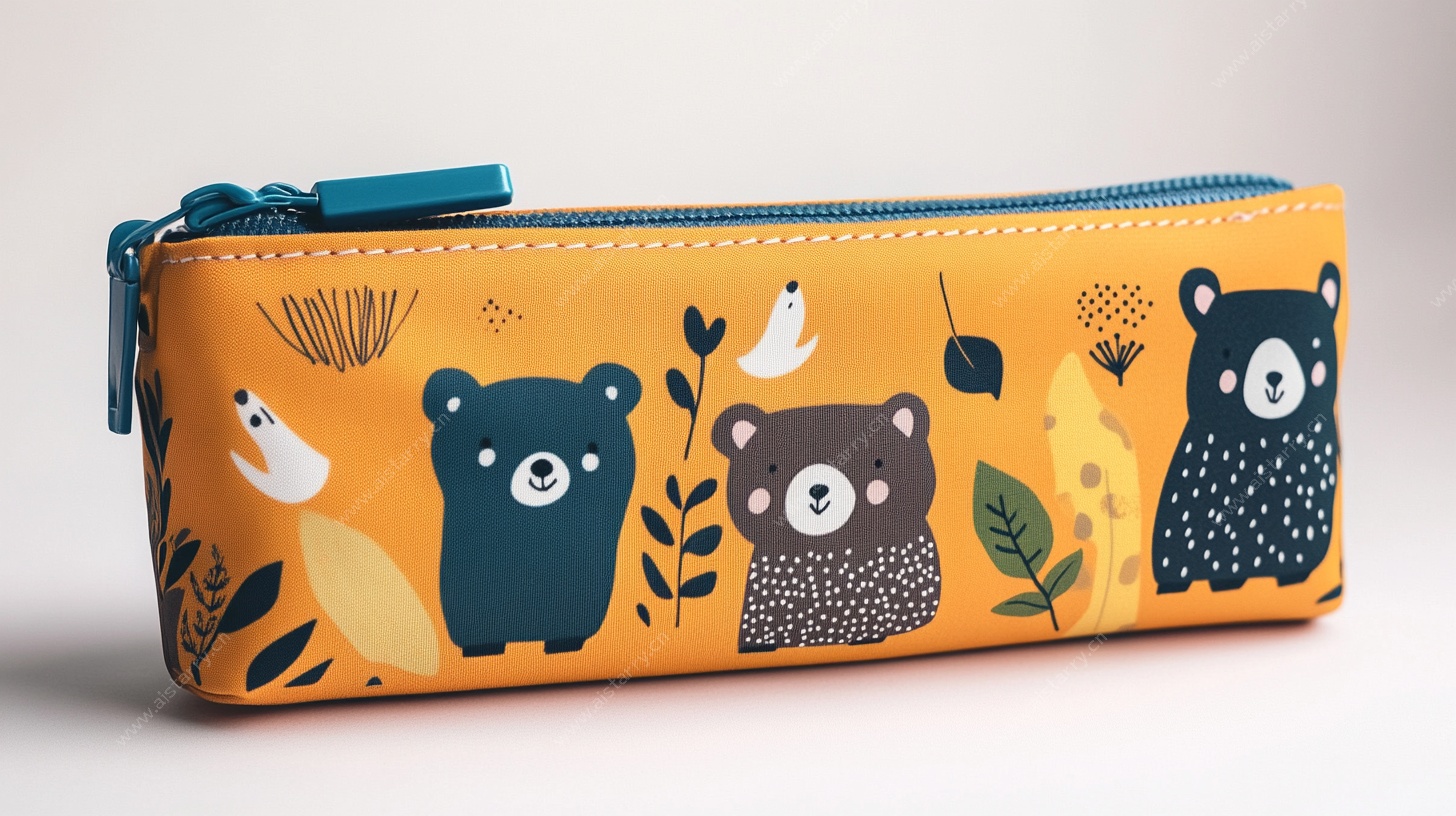 可爱动物图案文具收纳袋