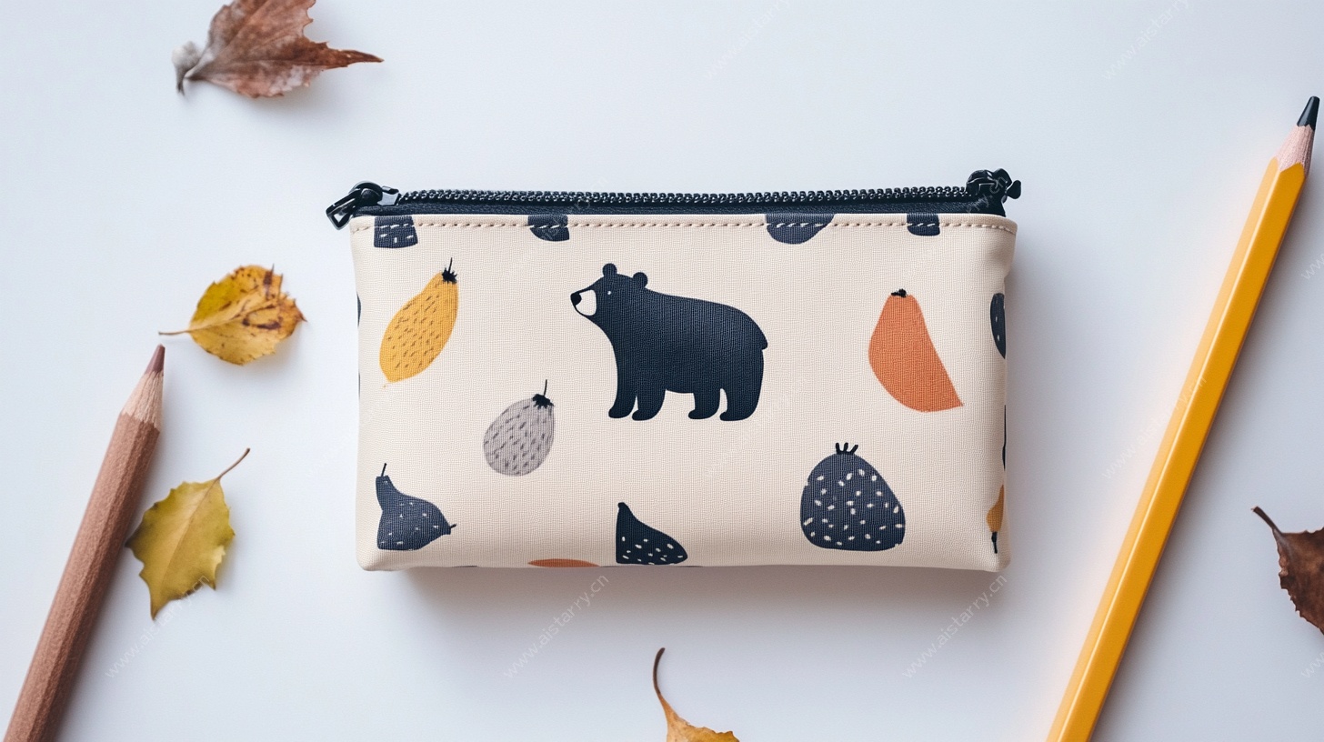 小熊图案文具袋