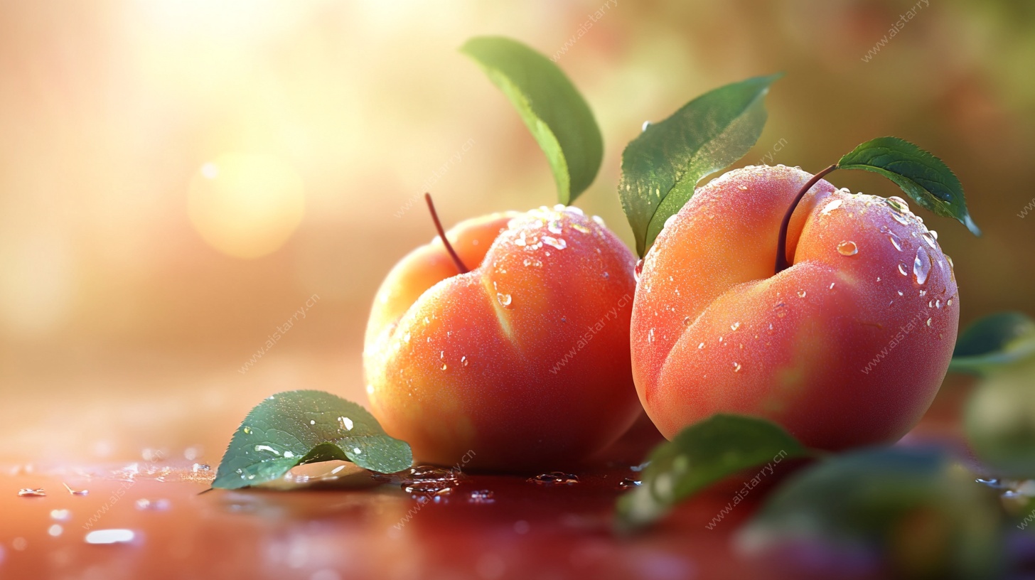 水润鲜桃 晨光下的甜蜜诱惑