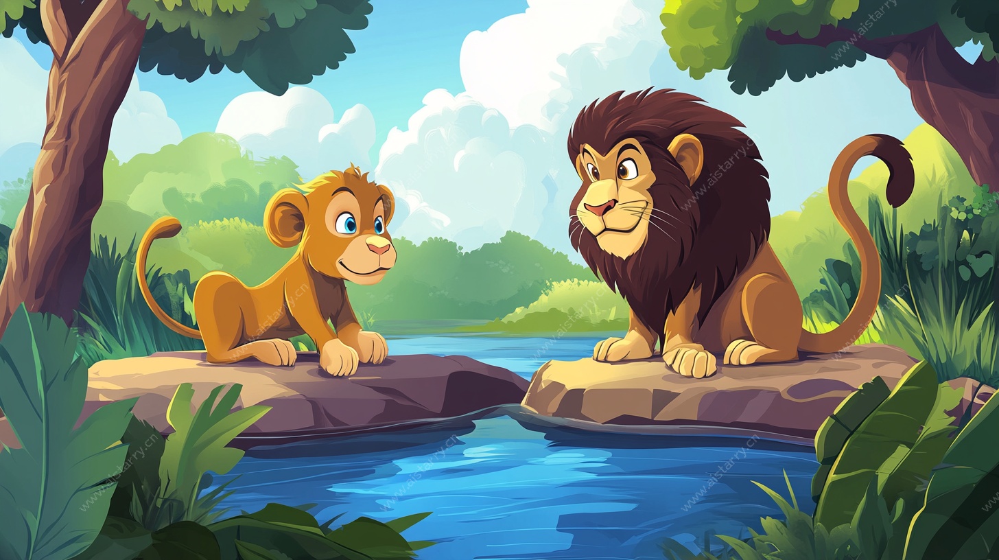 狮猴河畔对话图