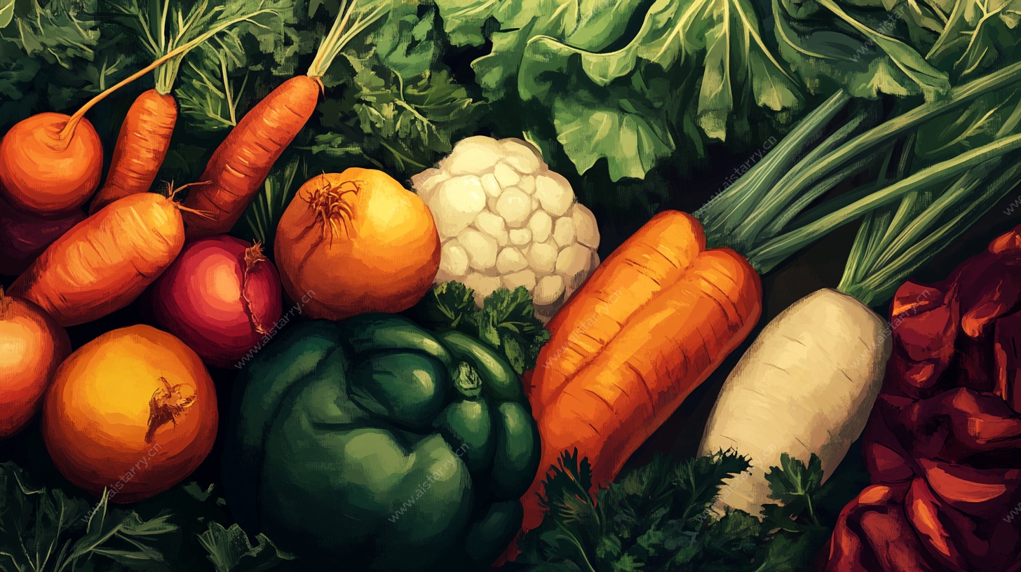 多彩新鲜蔬菜组合