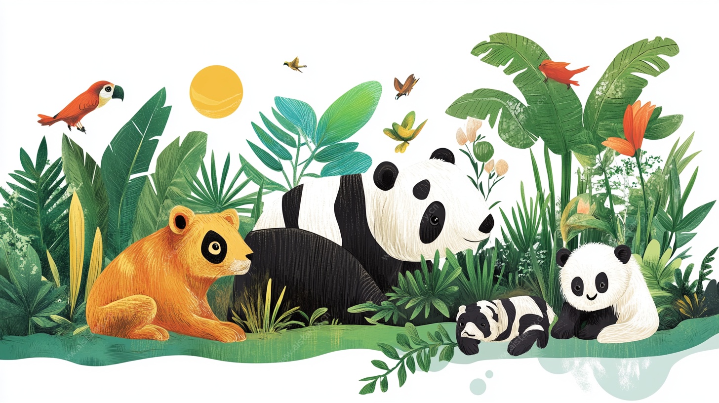 丛林中的萌趣动物聚会