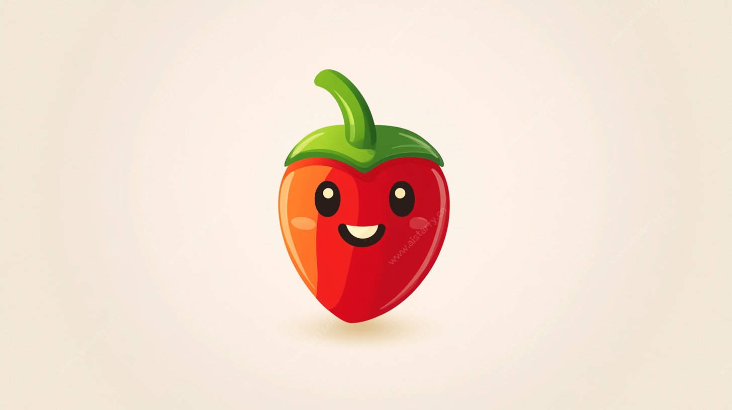 微笑草莓卡通形象