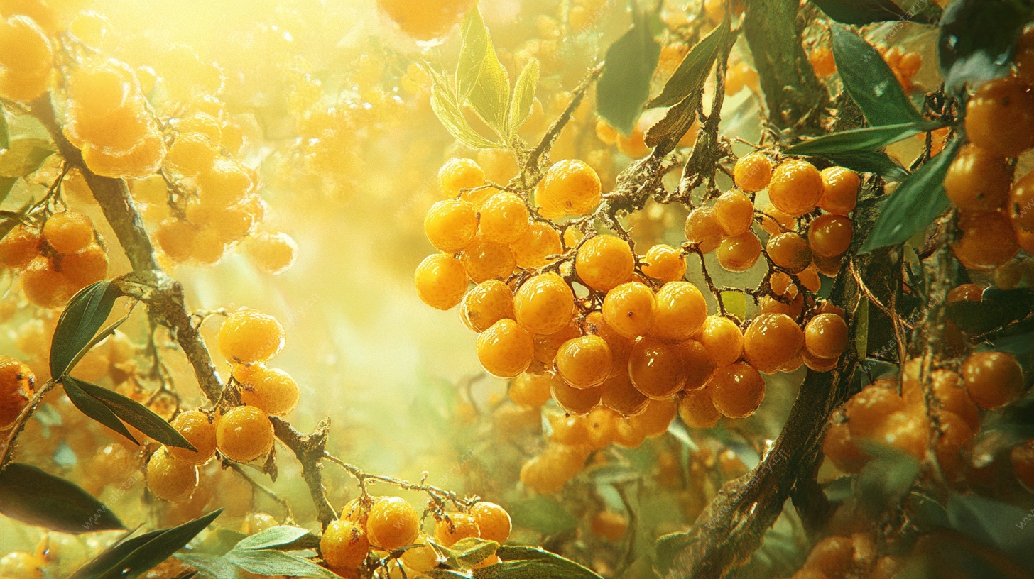 金黄果实挂满枝