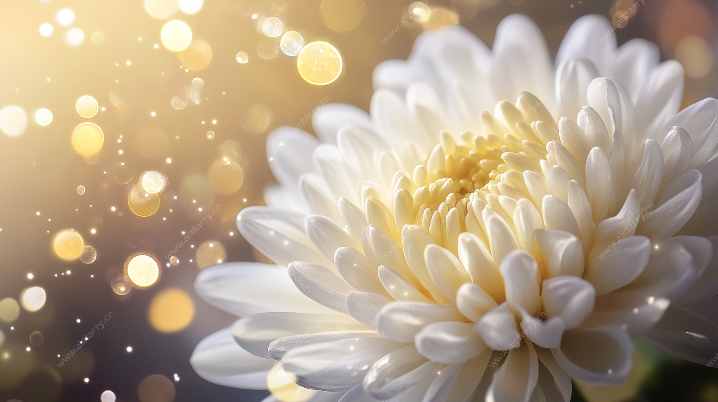 白菊闪耀梦幻光斑