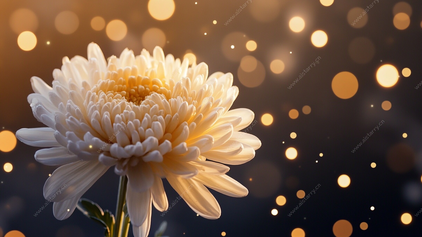 唯美菊花与梦幻光斑