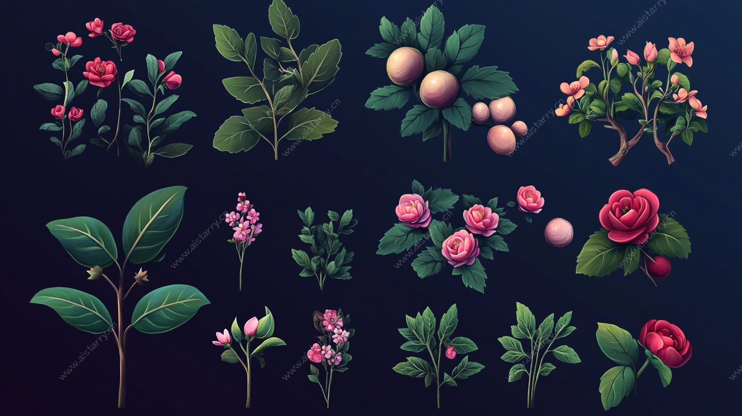 花卉绿植插画集合