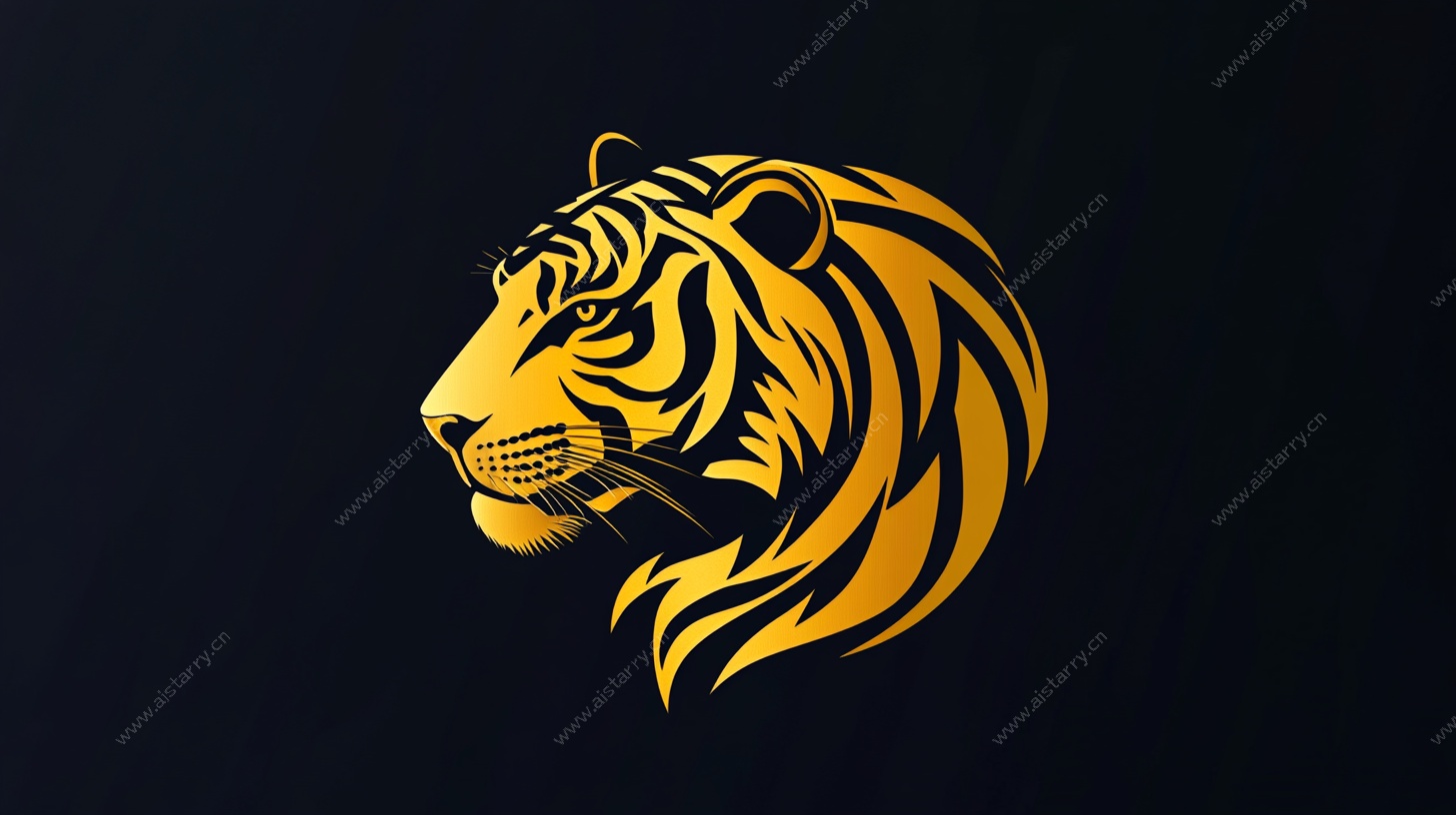 金色虎首标志