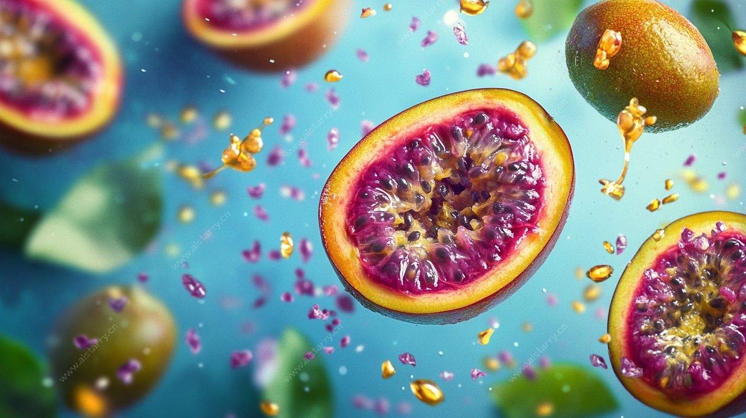 百香果飞溅的清新瞬间