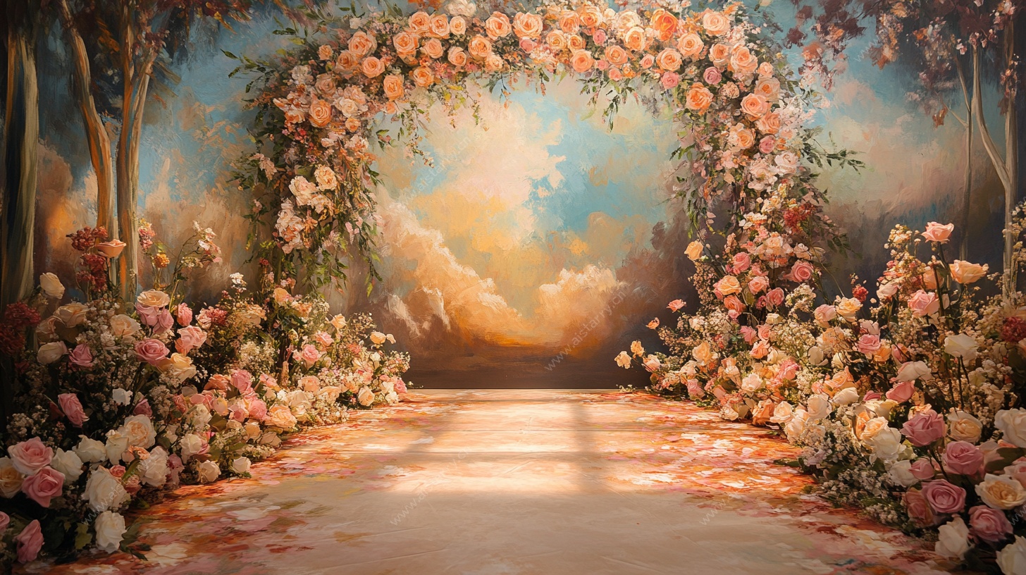 梦幻玫瑰拱门婚礼场景