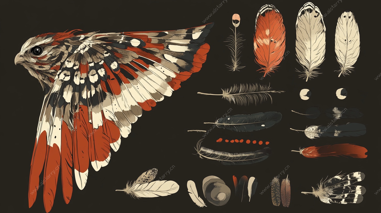多彩鹰羽集合图