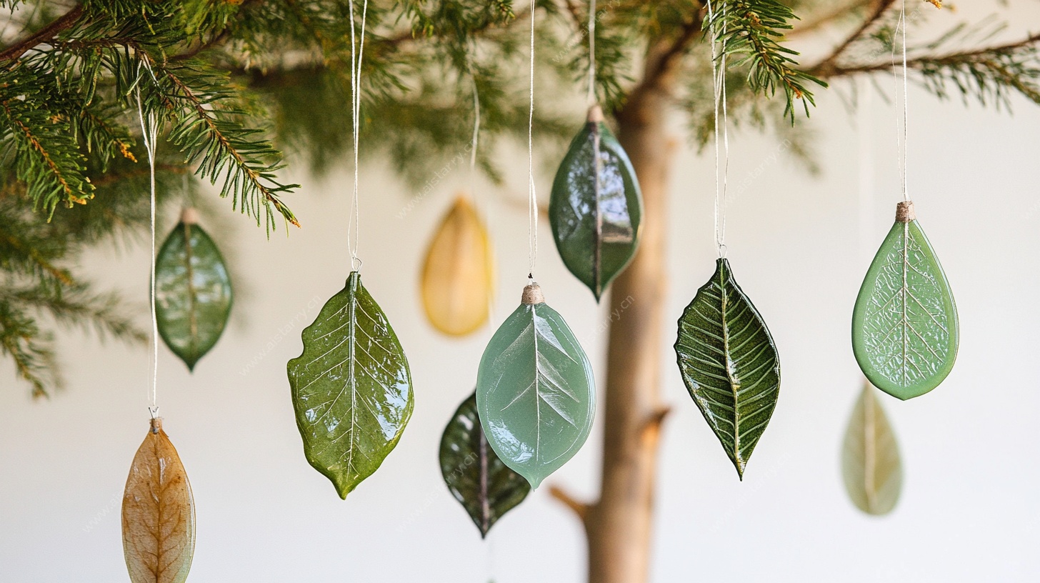 树叶形状的别致圣诞挂饰