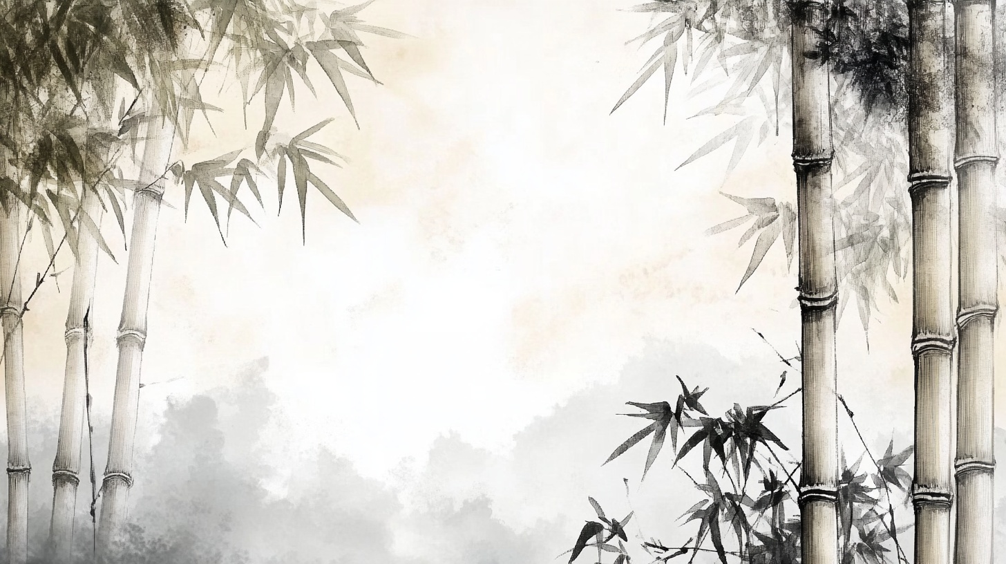 水墨竹林清幽景