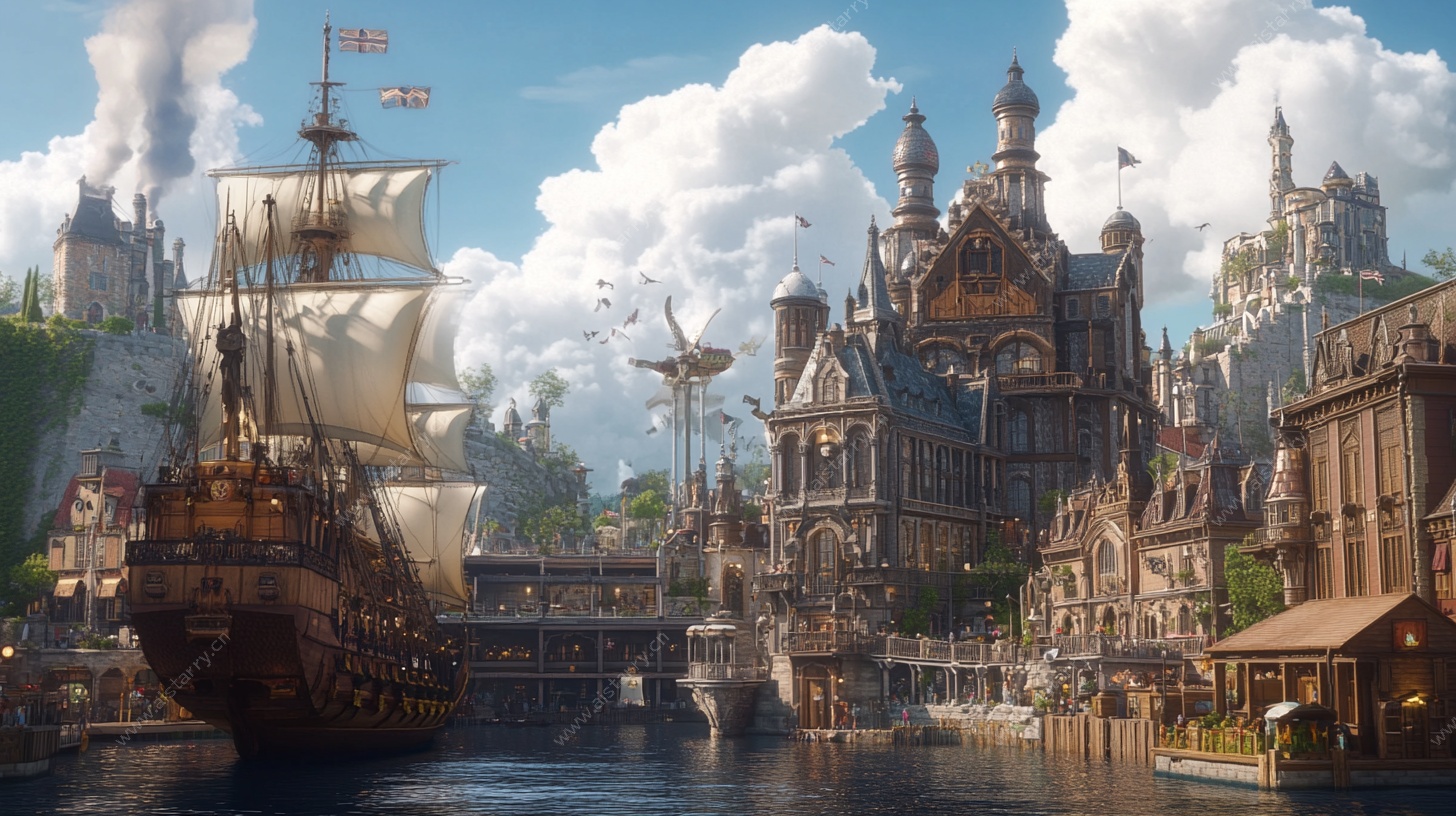 奇幻海港的壮丽景象