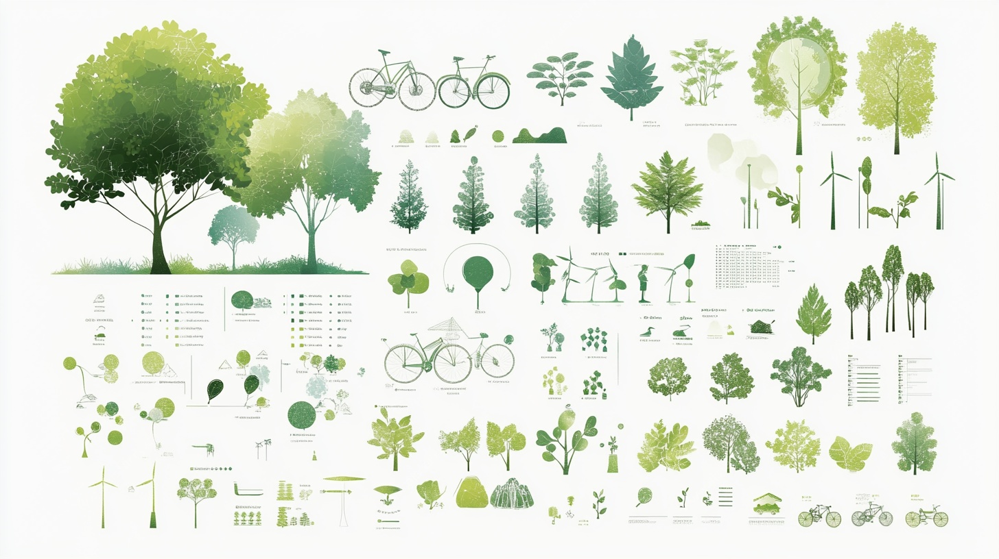 绿色生态元素图集合