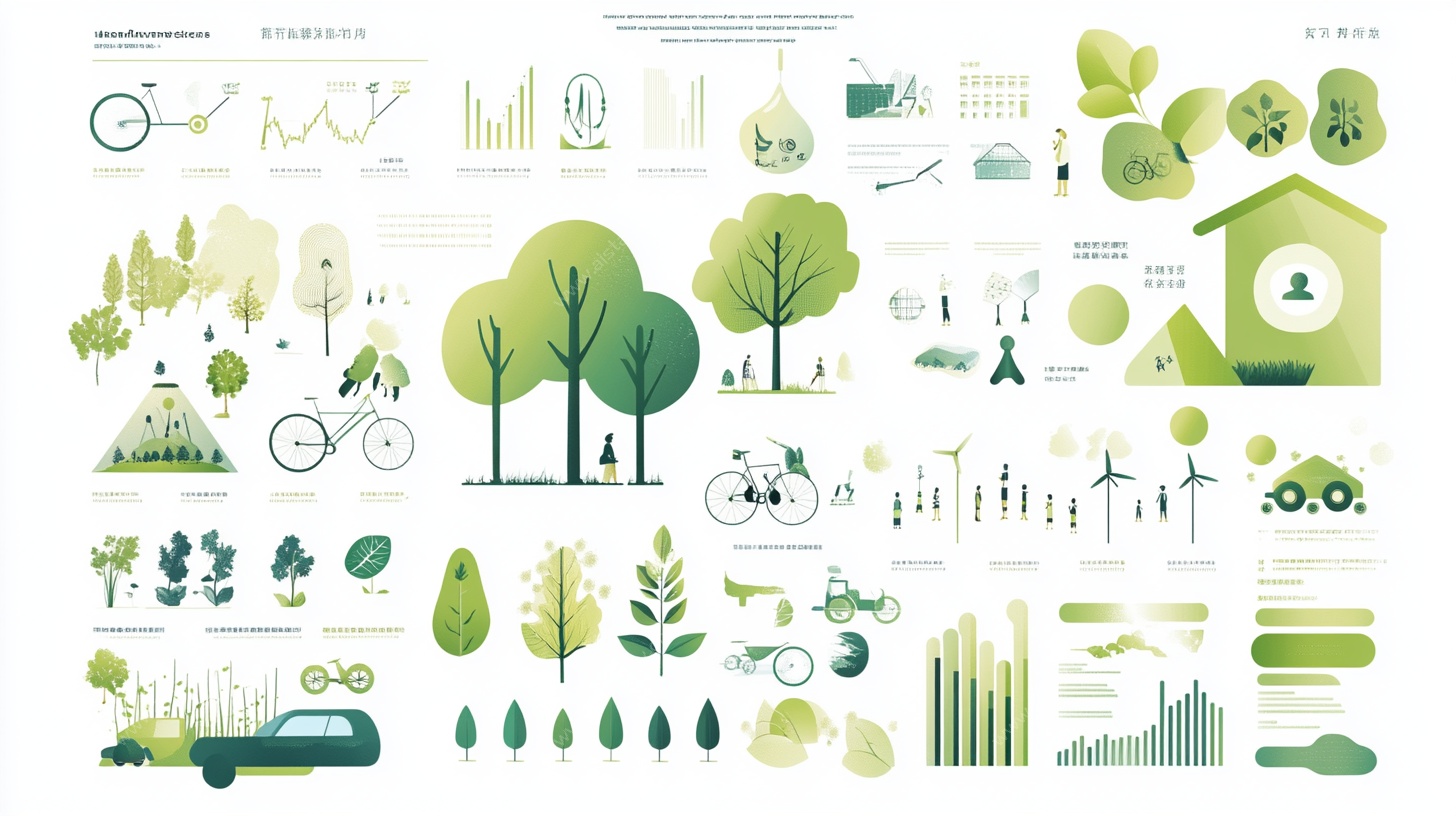 绿色生态元素插画集