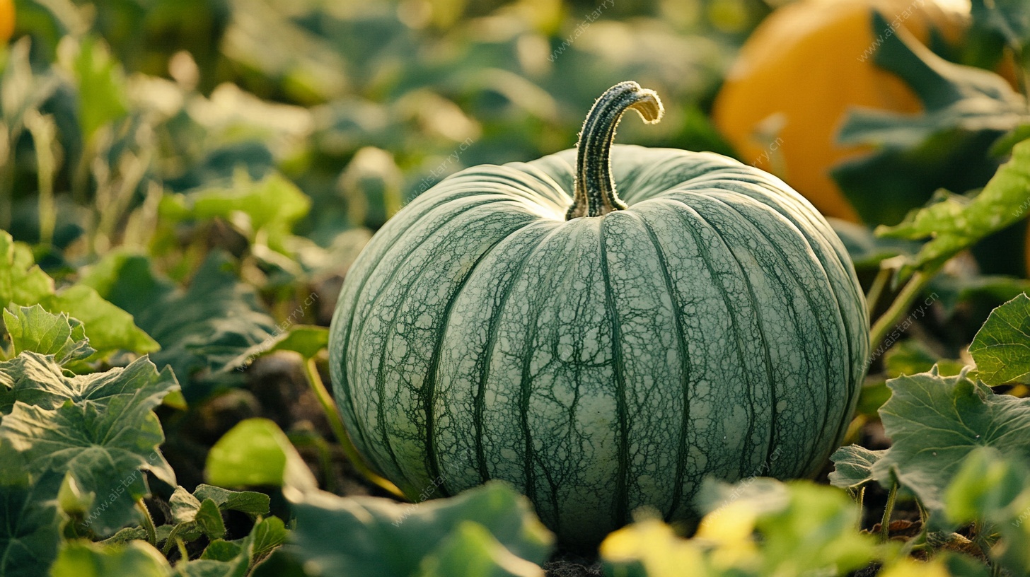 田地里的青皮南瓜