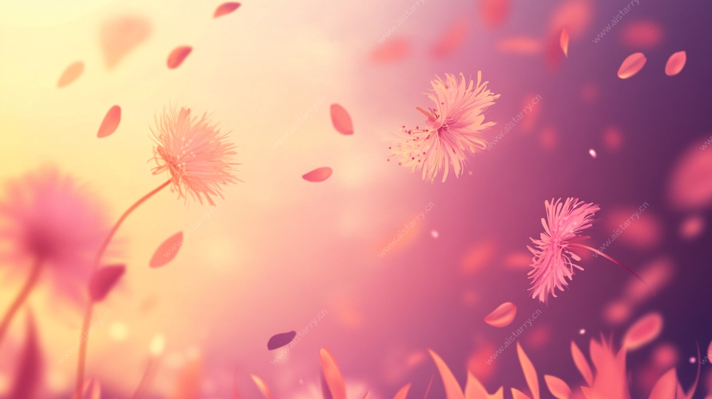 梦幻蒲公英飞舞美景