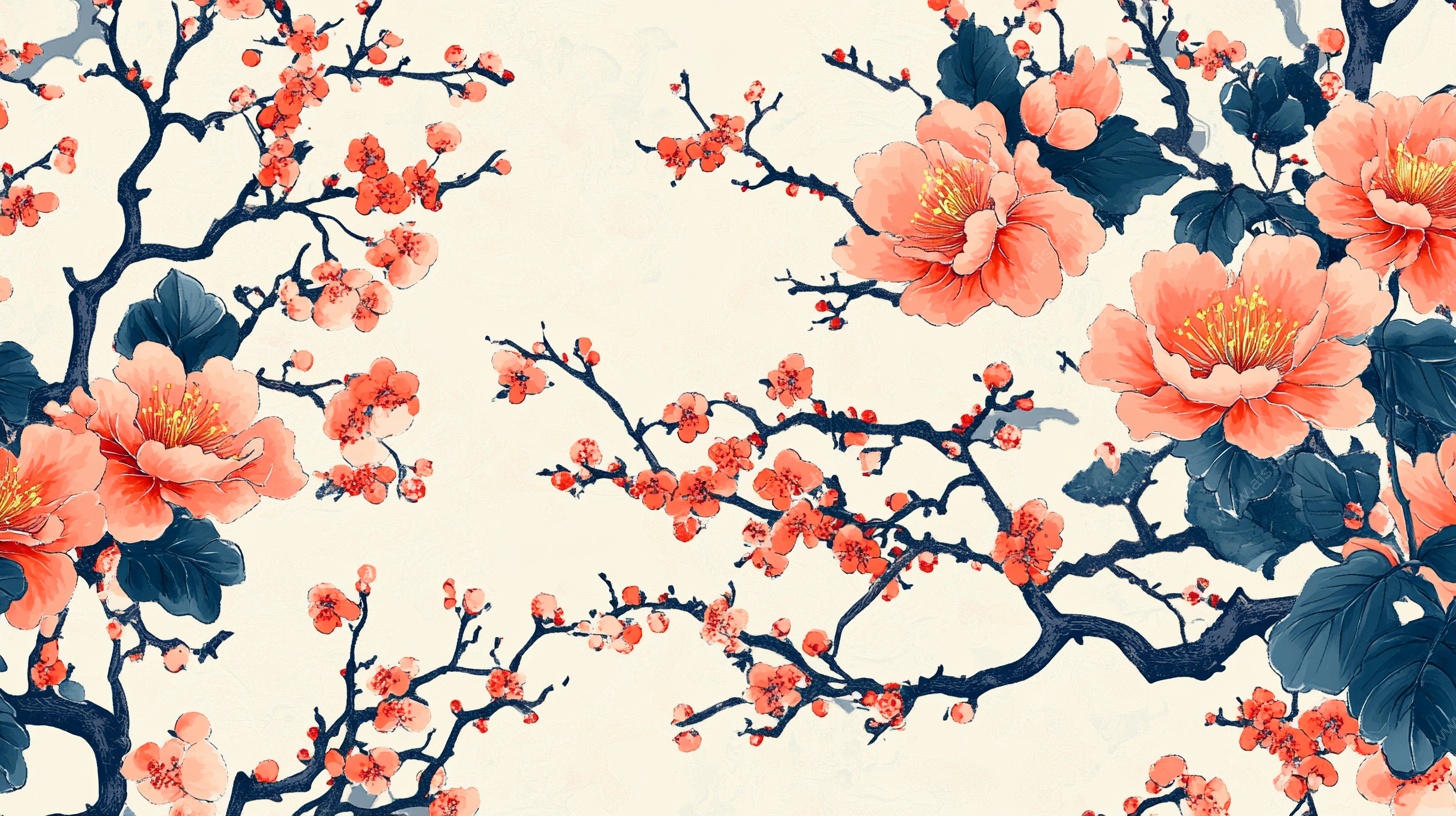 中式花卉图案设计