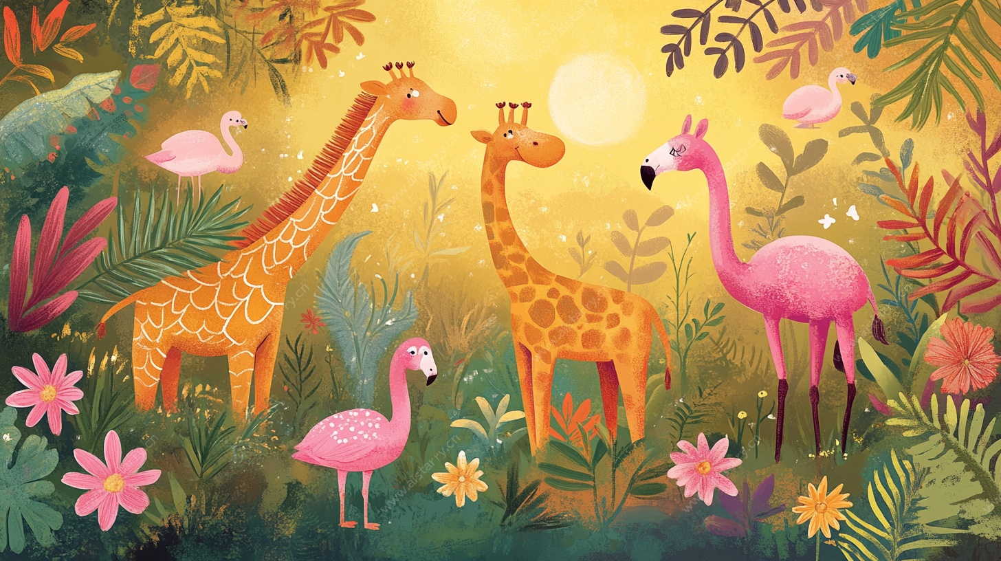 丛林中的动物聚会