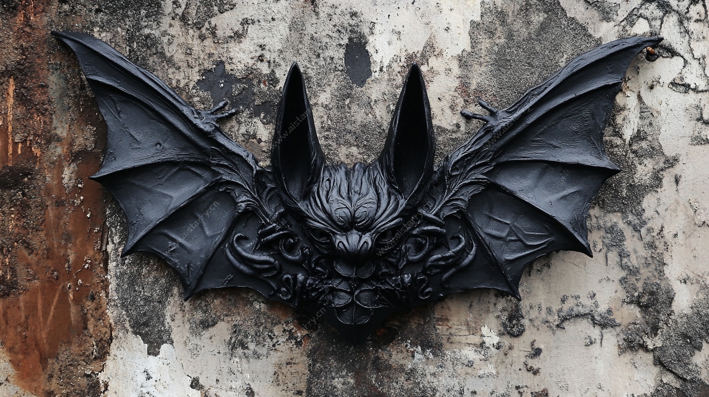 暗黑蝙蝠墙面装饰挂件