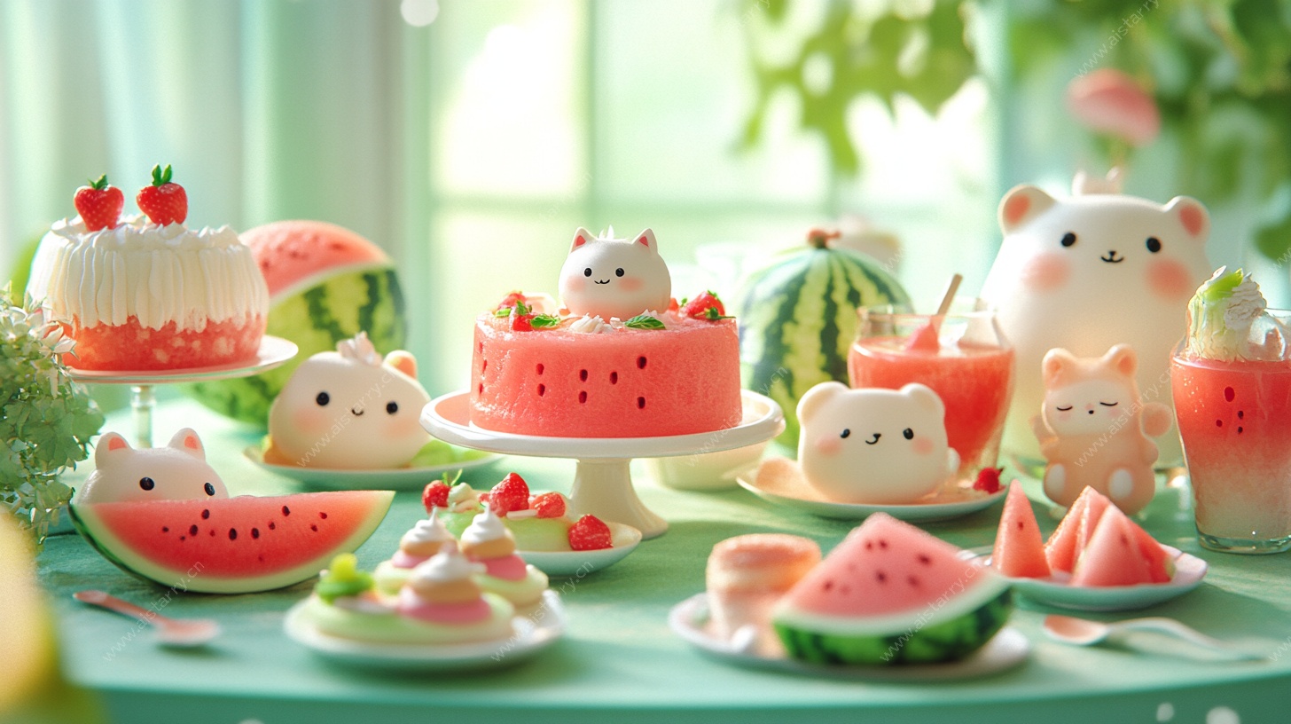 萌猫主题夏日甜品派对