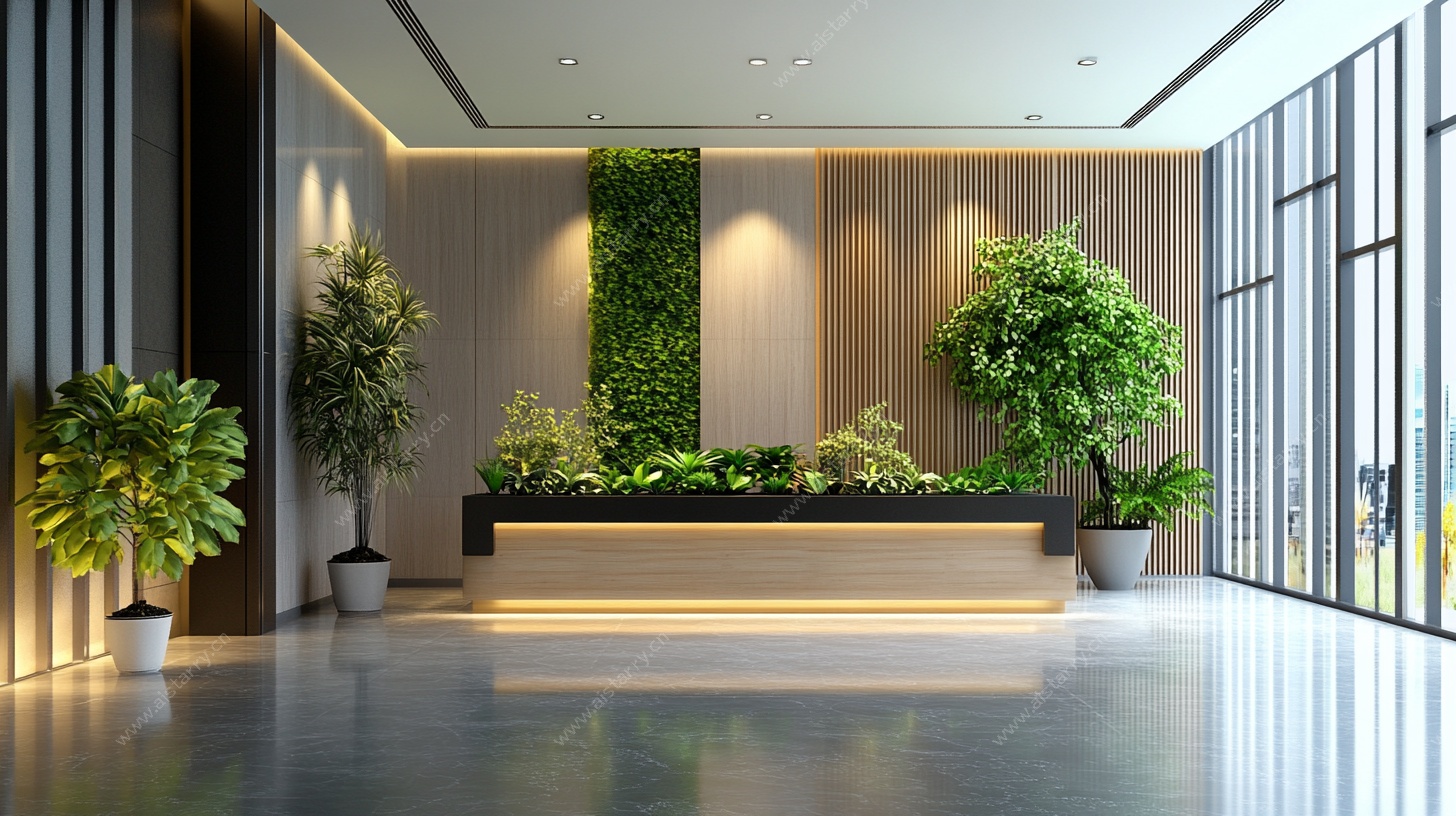 现代大厅绿植装饰景观