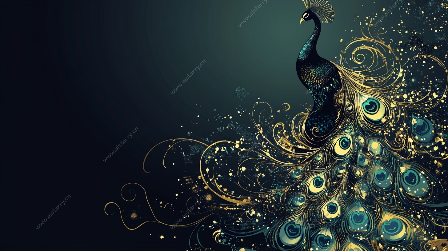 华丽孔雀的梦幻艺术展现
