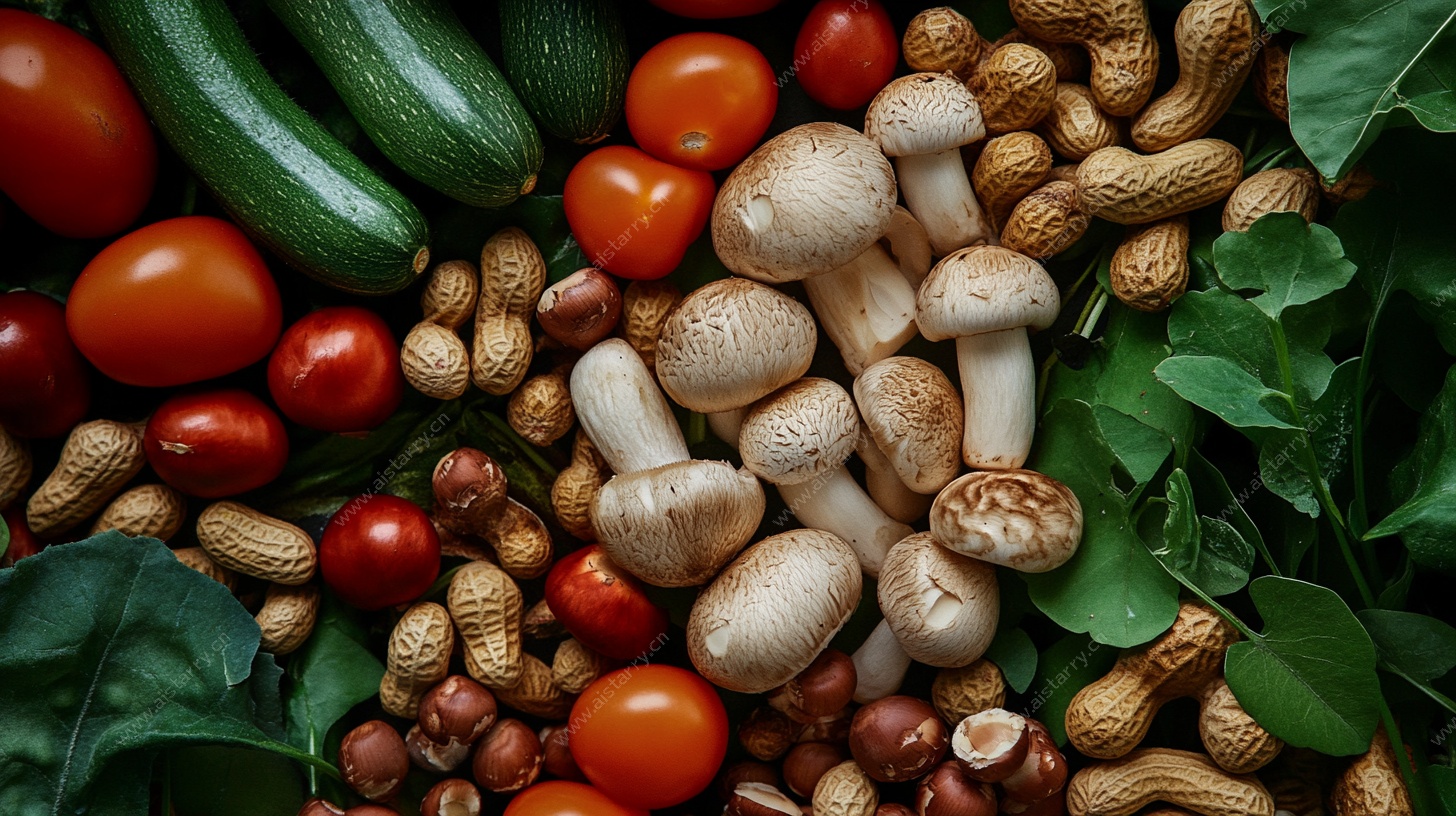 缤纷蔬果坚果组合画面