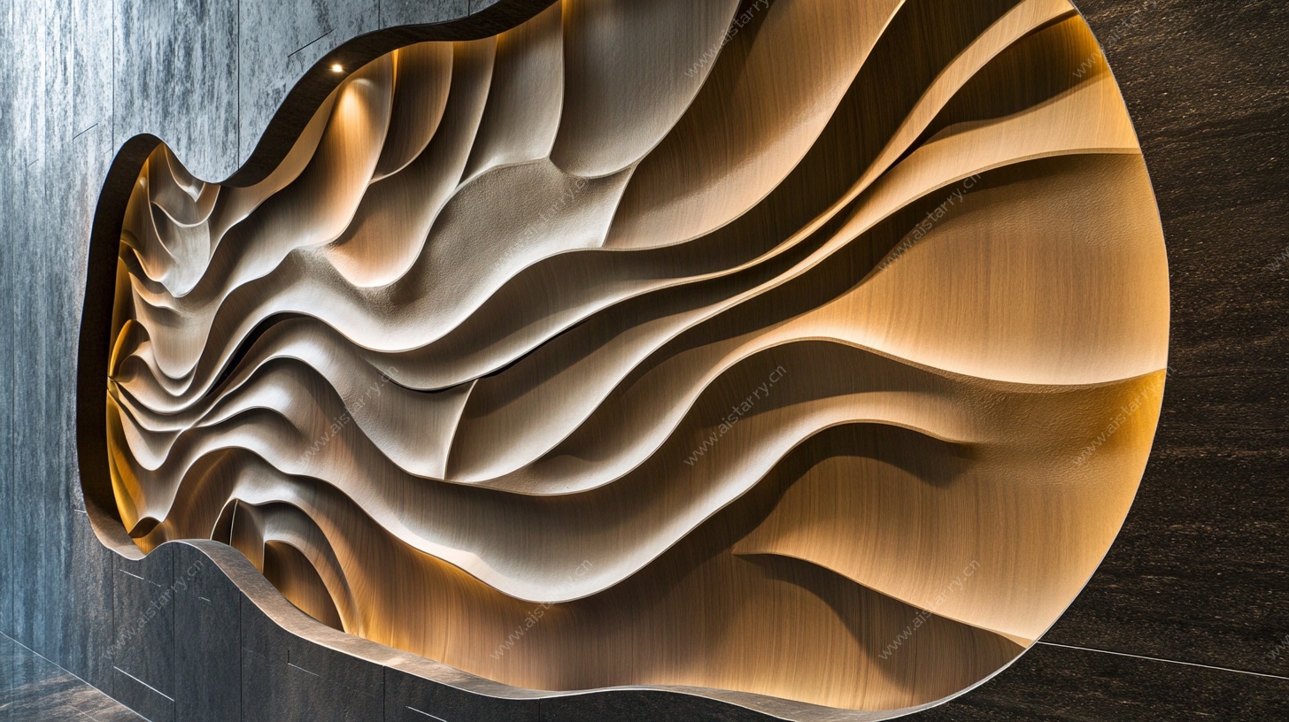 立体波浪金属装饰艺术