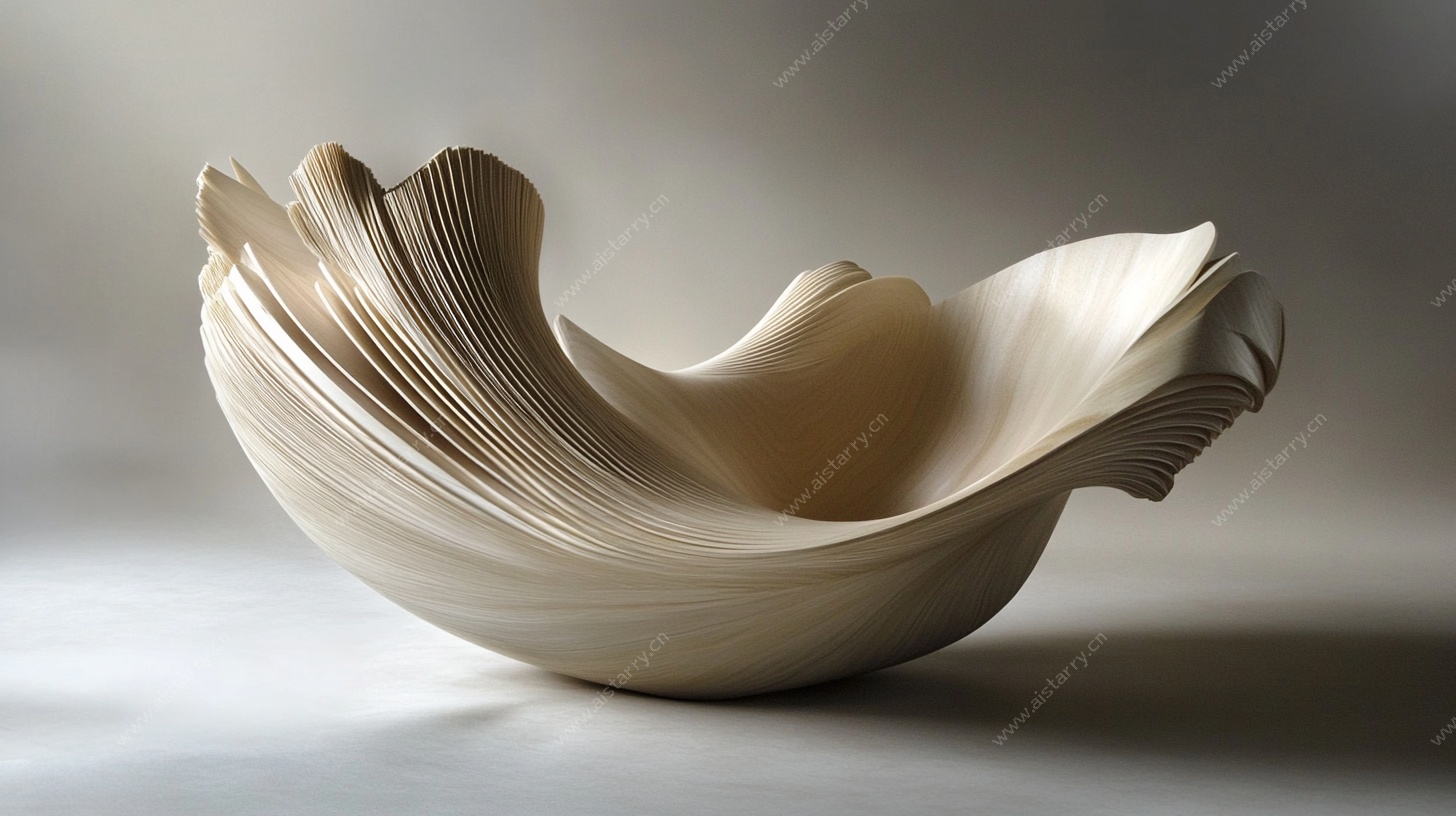 波浪形陶艺摆件