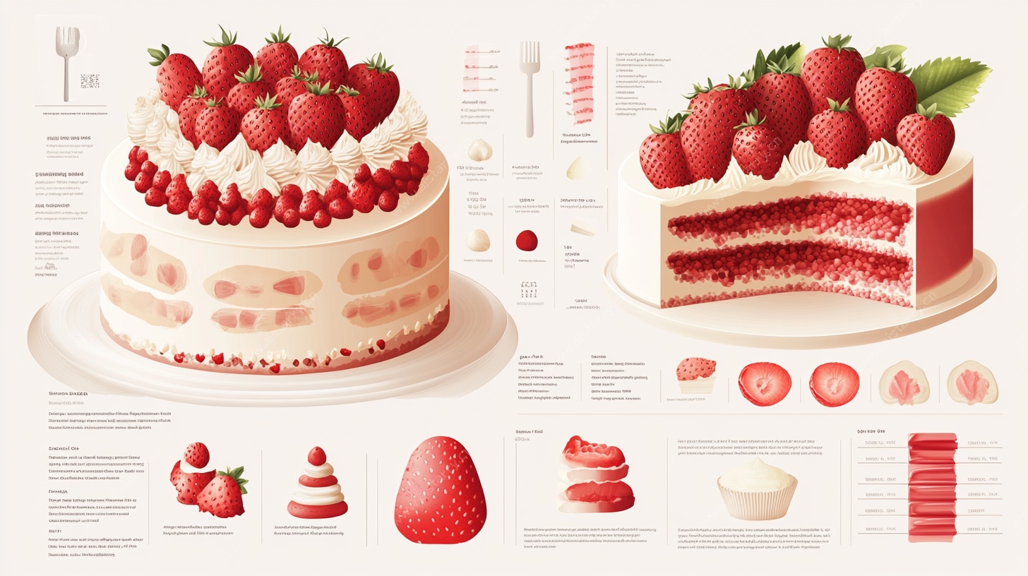 草莓蛋糕设计图展示