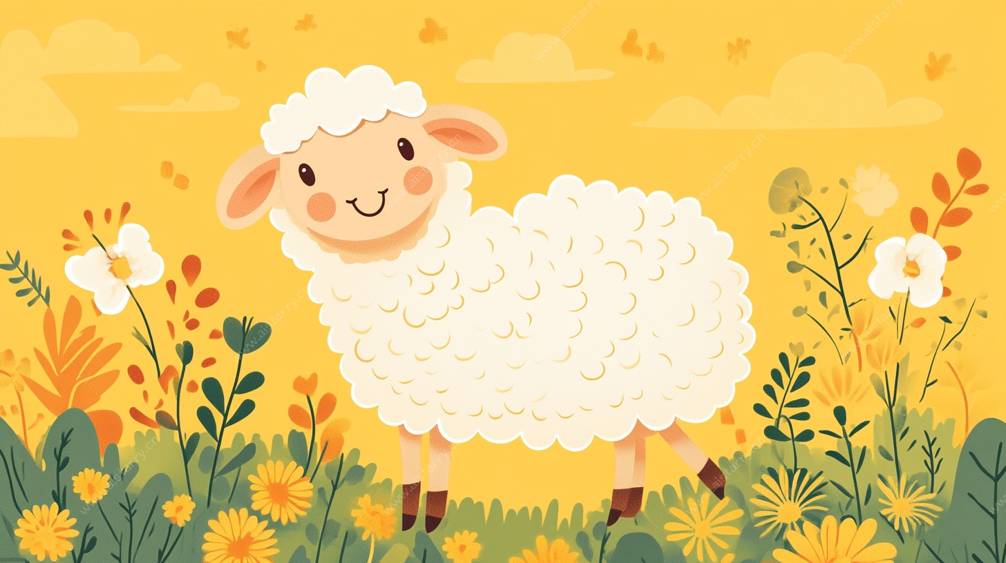 田园里的快乐小羊