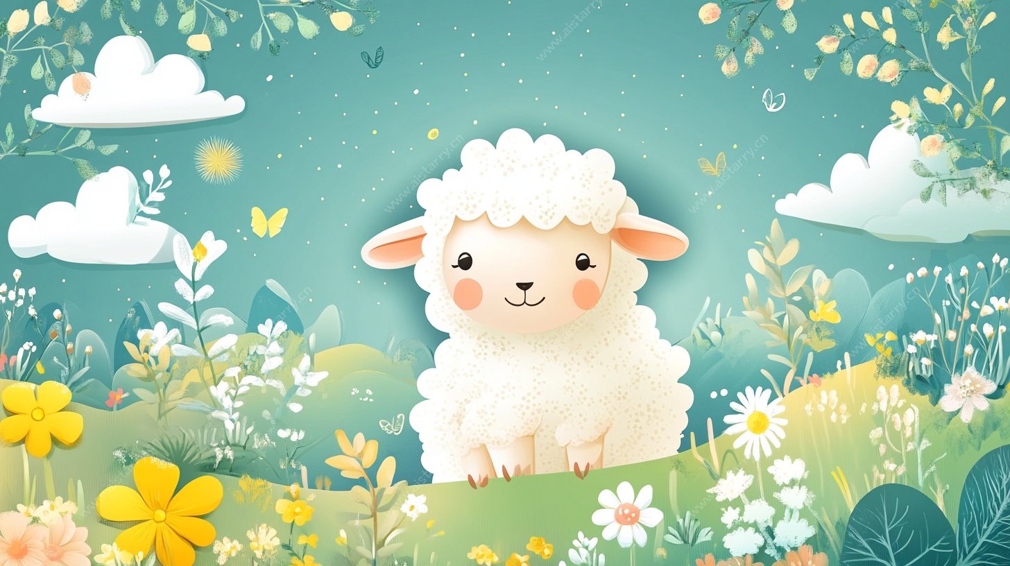 可爱小羊的梦幻花草世界