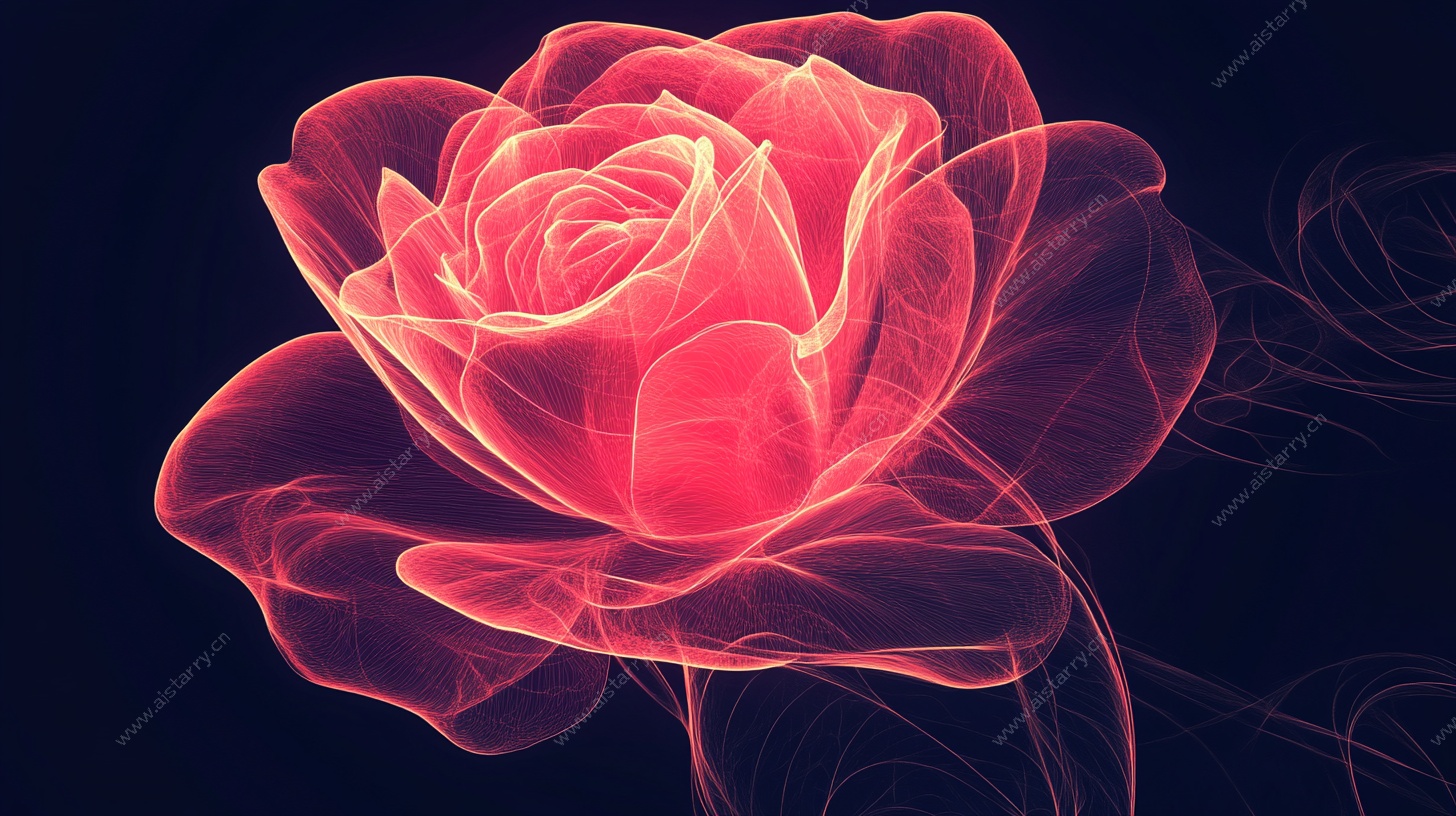 梦幻透明红玫瑰