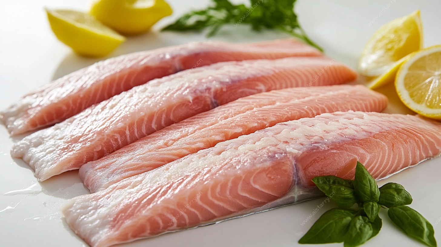 新鲜三文鱼鱼片与配菜