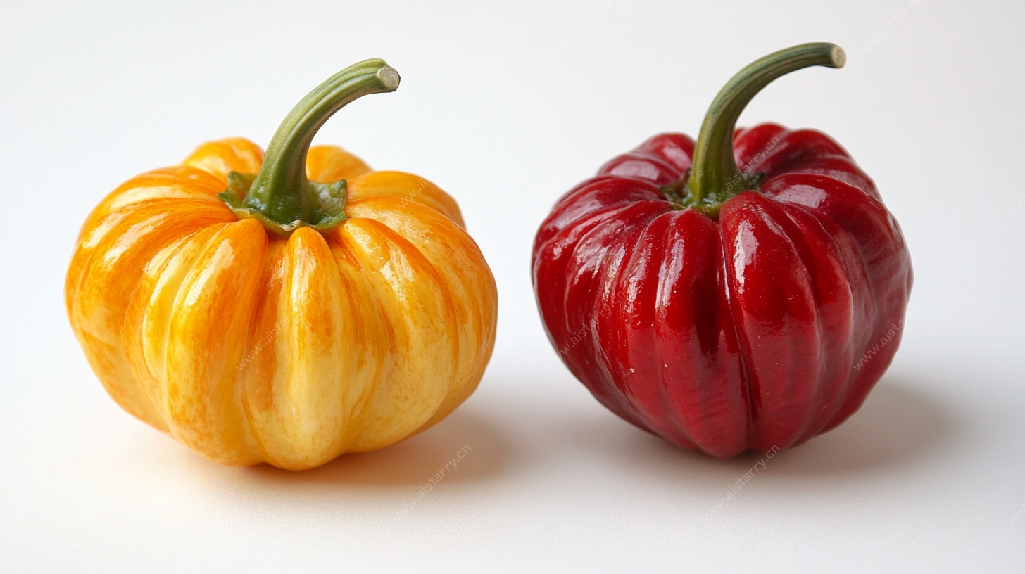 双色南瓜椒静物图