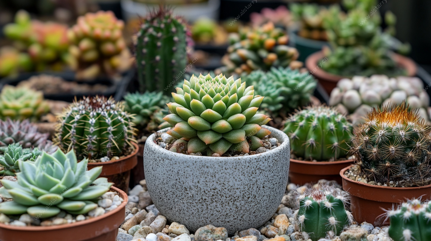 多彩多肉盆栽展示